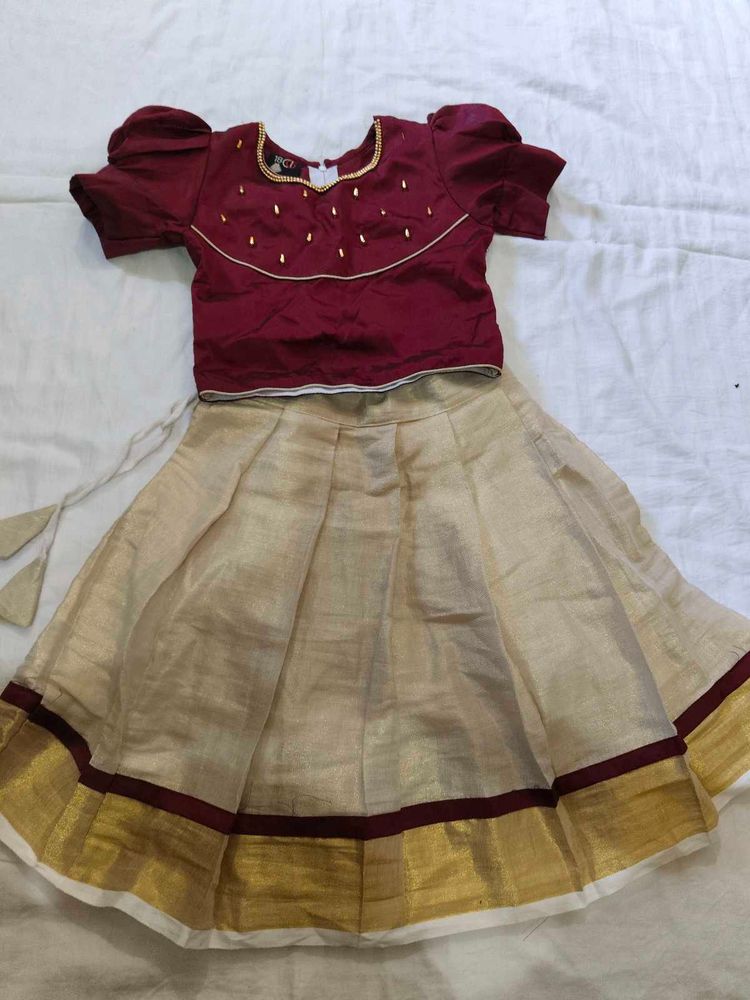 Beautiful Pattu pavada Set for Girls