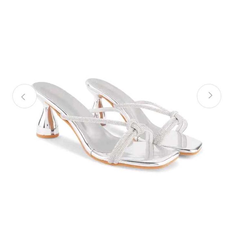 Jm looks Sparkly Silver Heels