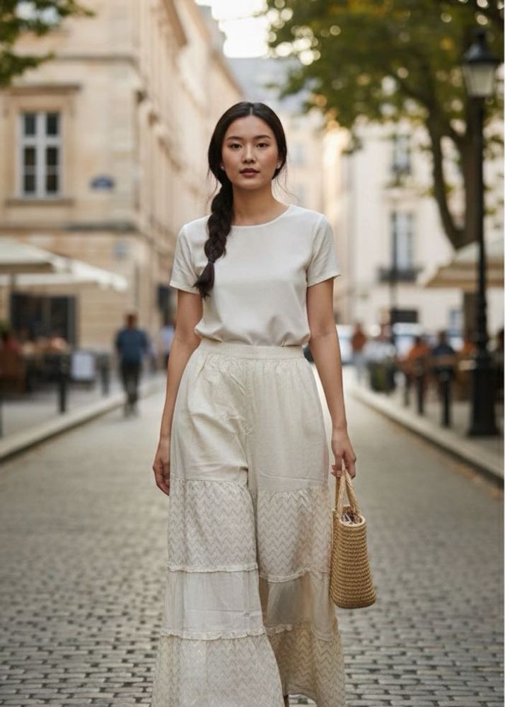 Tiered Palazzo Pants