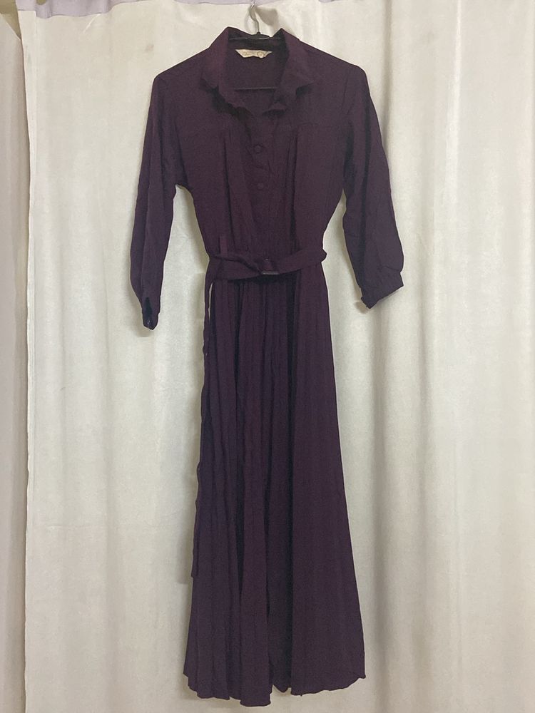 A Line Purple Dress