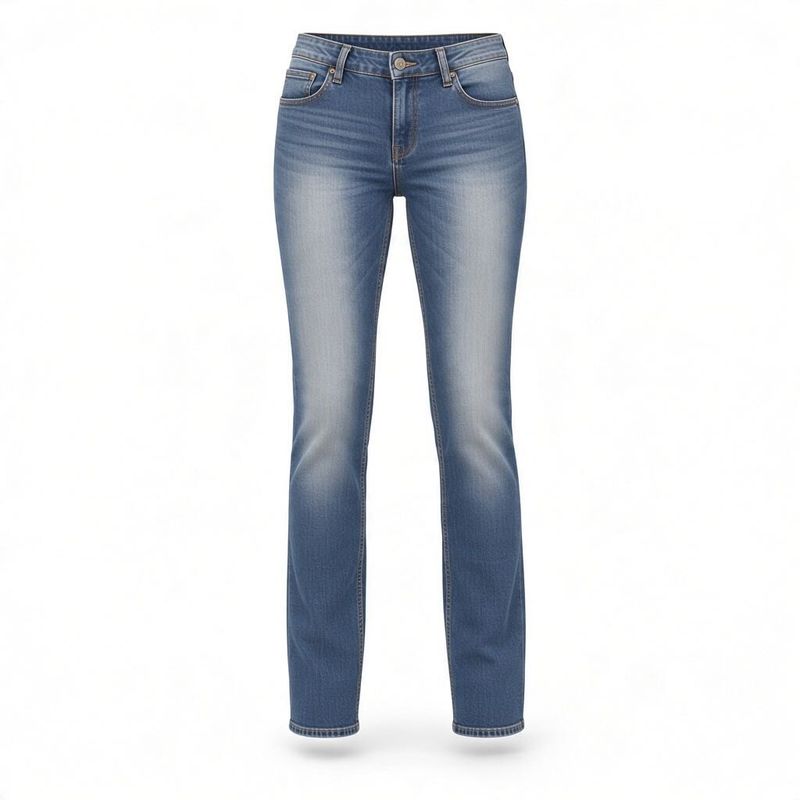 Classic Blue Wash Straight Leg Jeans