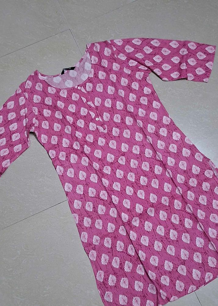 Pink Printed Kurta