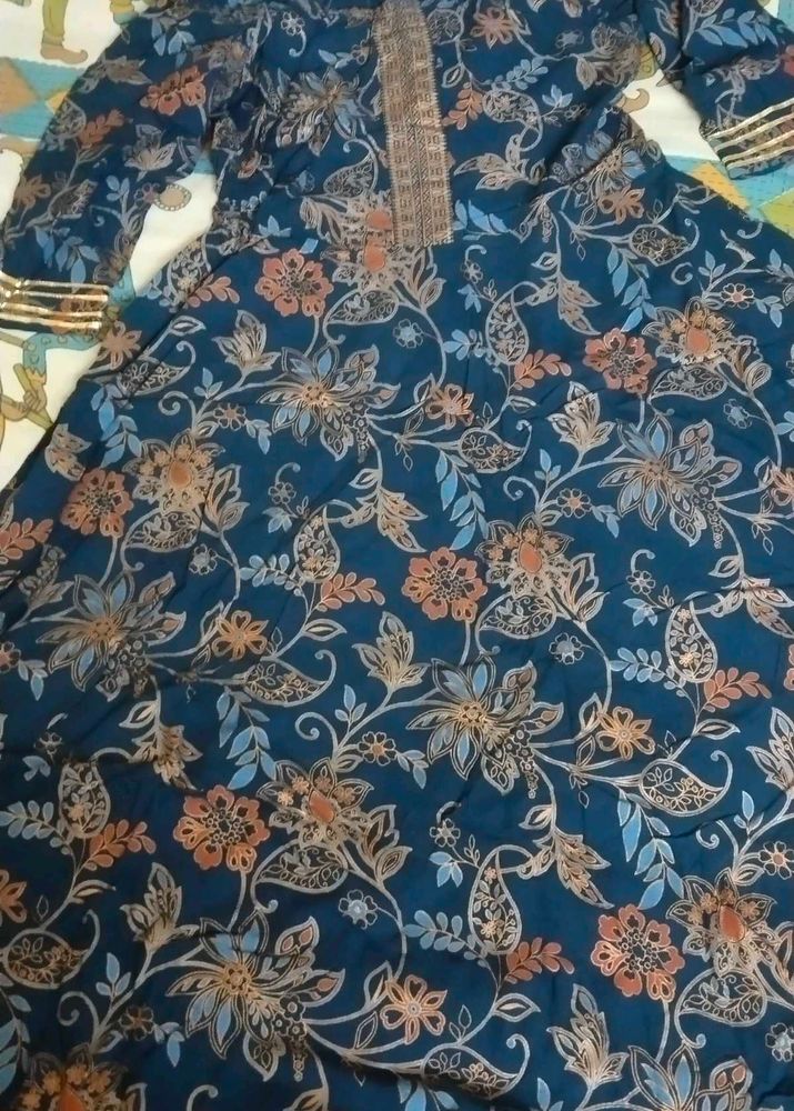 Floral Print Anarkali Kurta