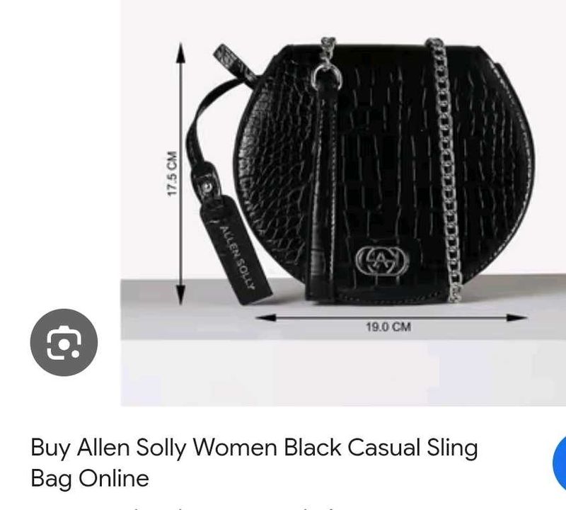 Allen Solly Black Croc Sling Bag
