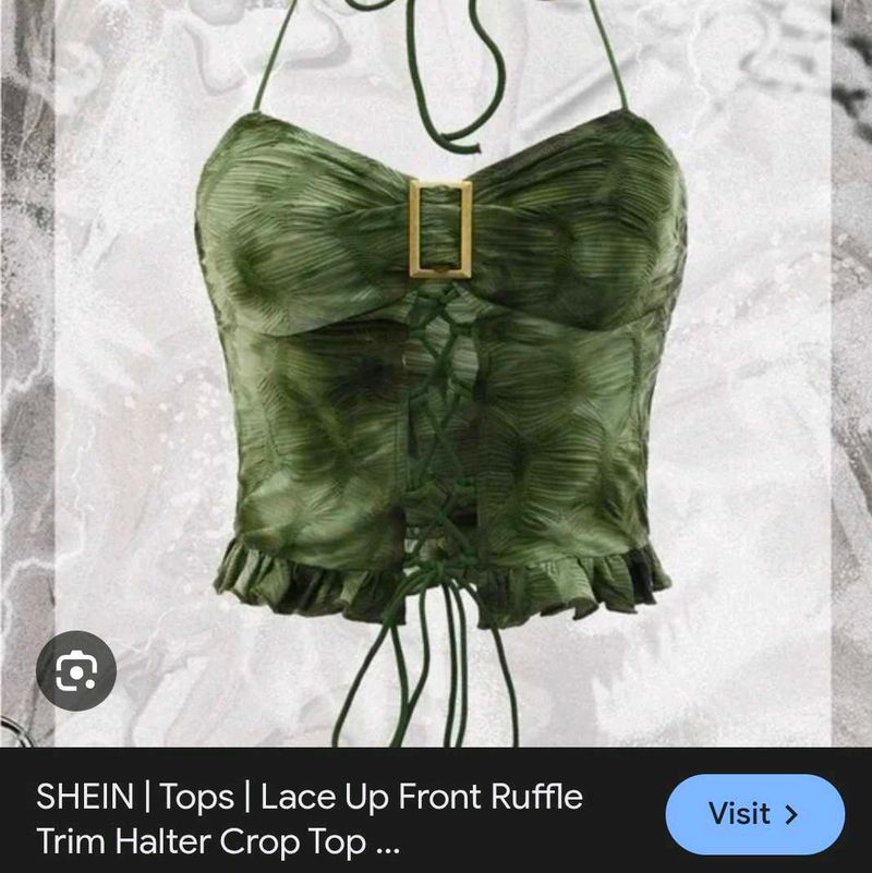 Stylish Lace-Up Halter Crop Top