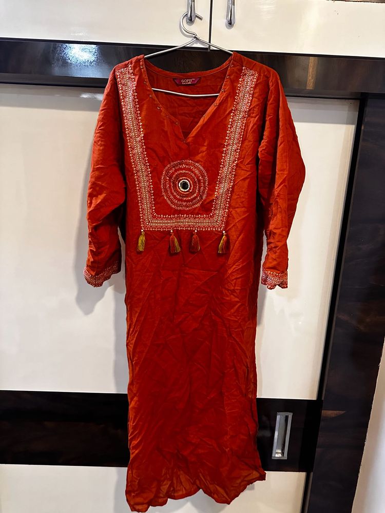Rust kurta sets