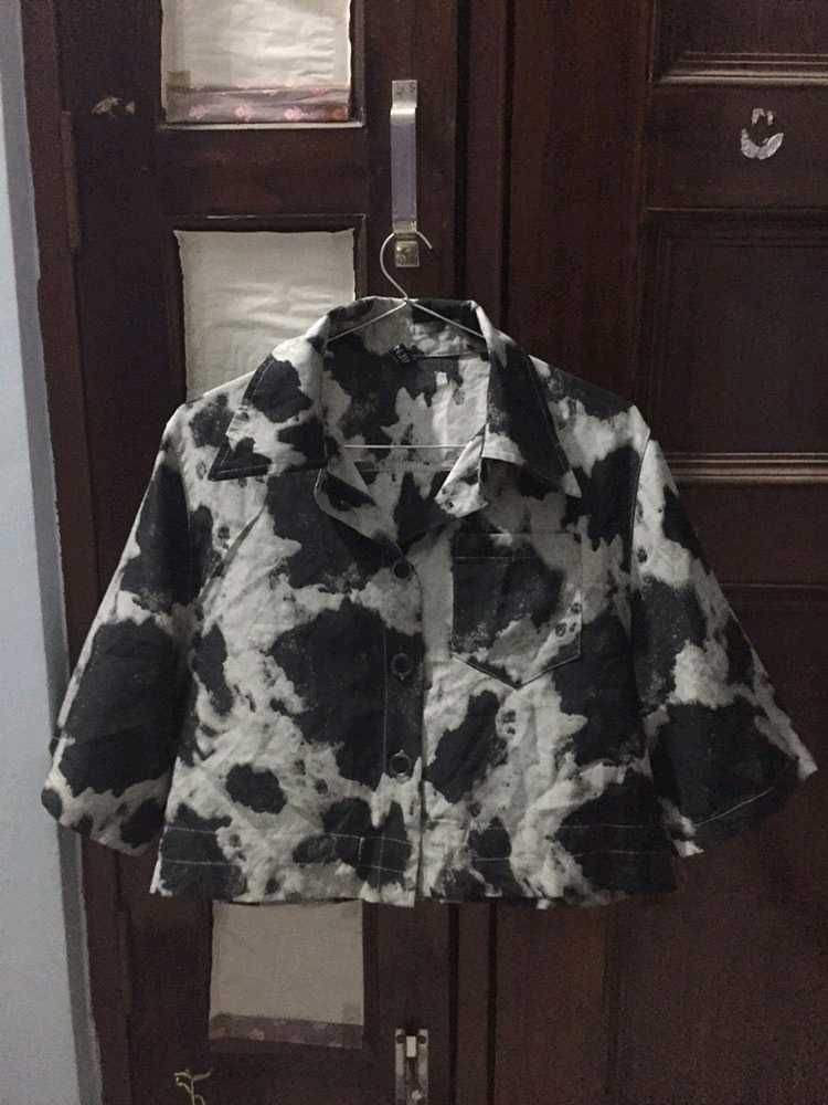 Unique Cow Print Button-Up Shirt