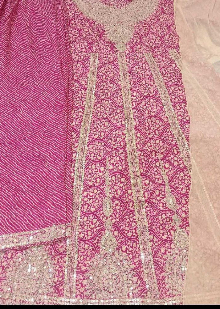 Stunning Pink Sequin Lehenga Choli