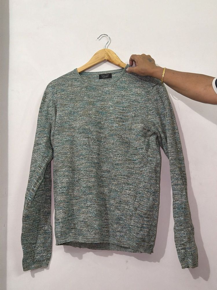 Men's Textured Crew Neck Sweater