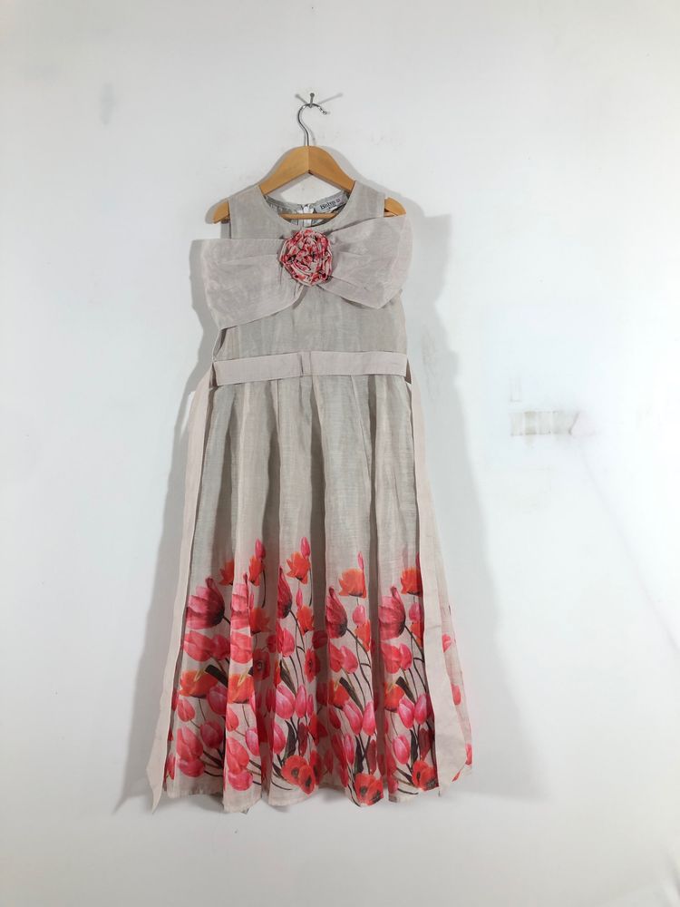 Grey Printed Dress(Girl’s)
