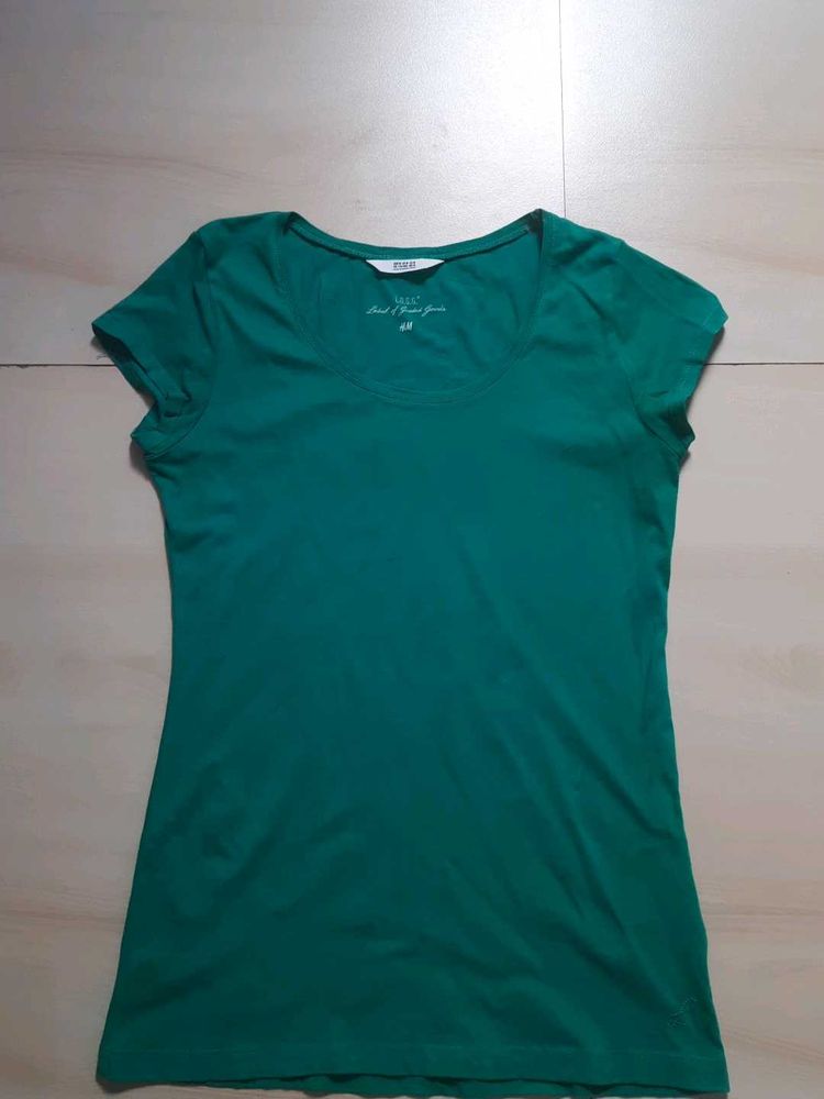 Emerald Green H&amp;M Basic Tee