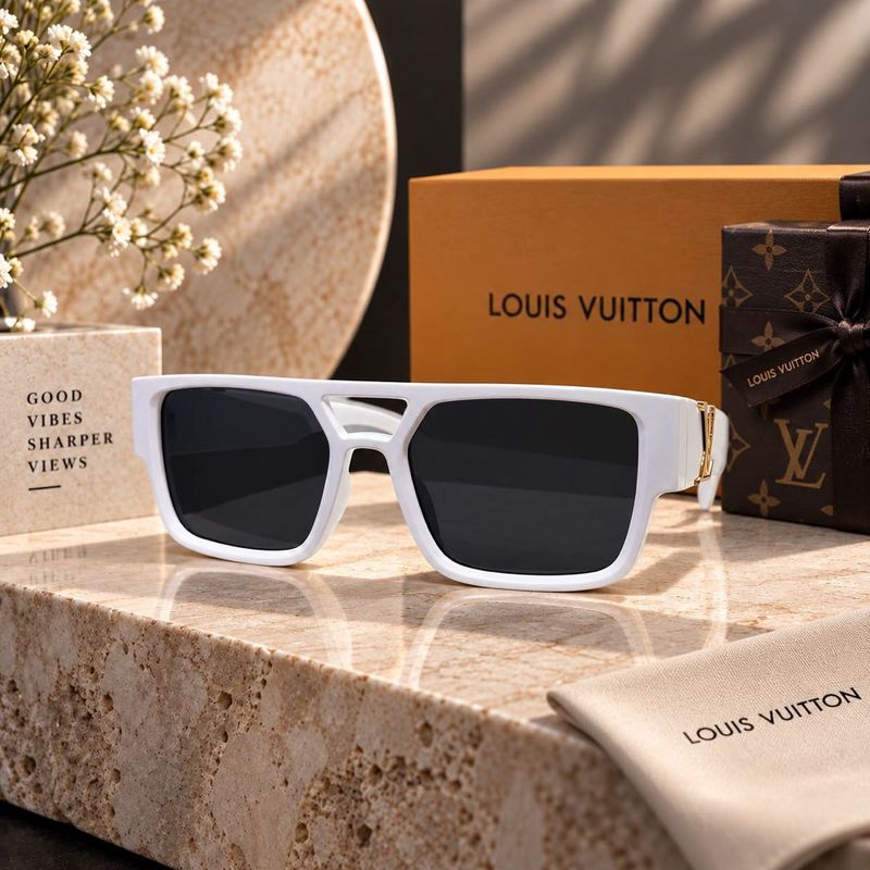 White Louis Vuitton Sunglasses