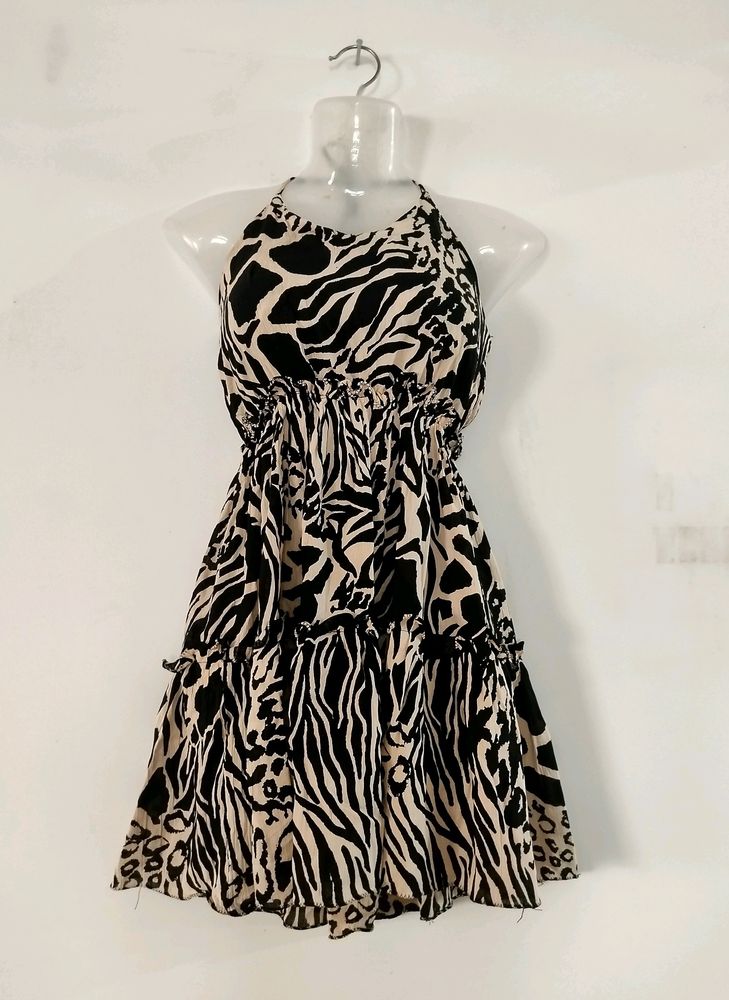 Wild One Tiered Halter Dress