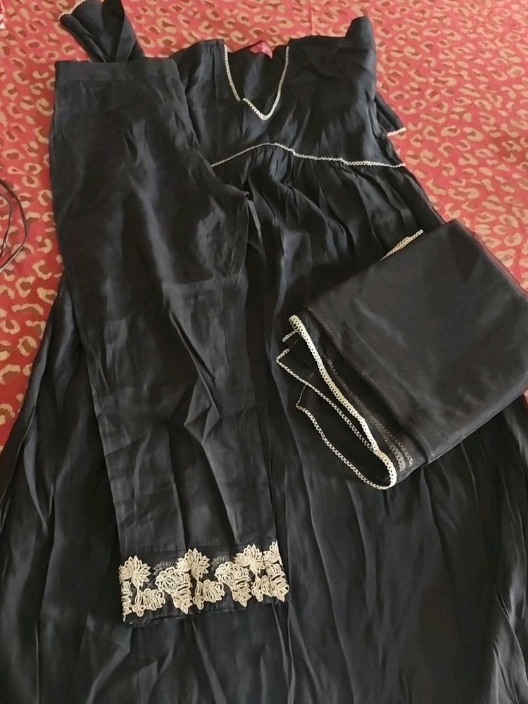 Black Kurta Set with Dupatta