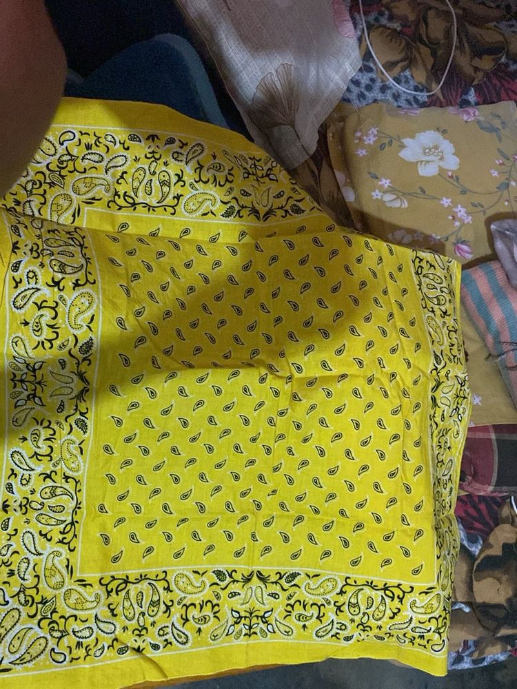 Yellow Bandana with a butterfly hairband