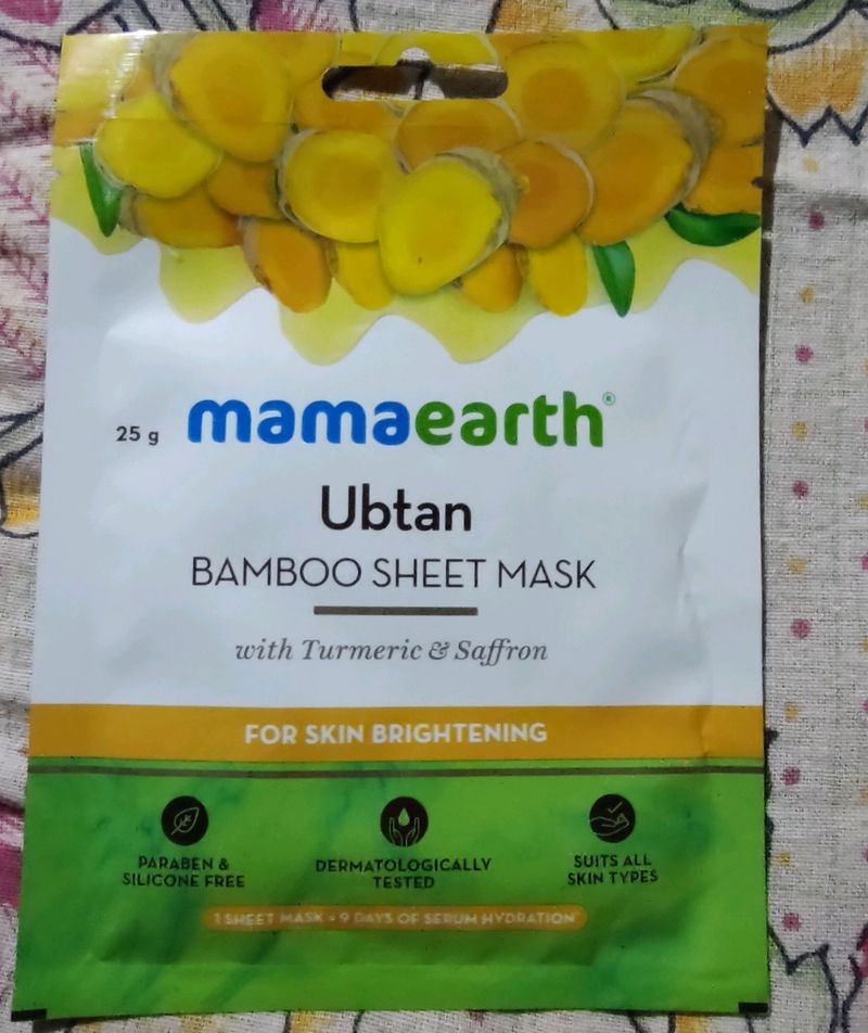 Mamaearth Ubtan Bamboo Sheet Mask