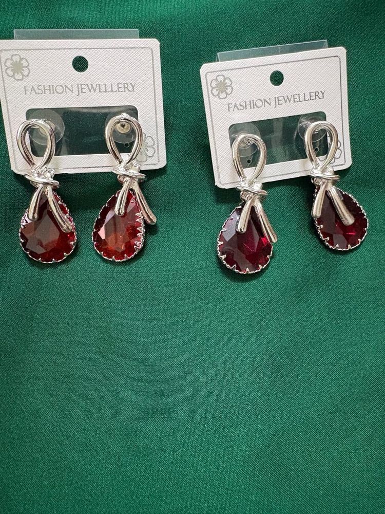 Elegant Red Drop Earrings