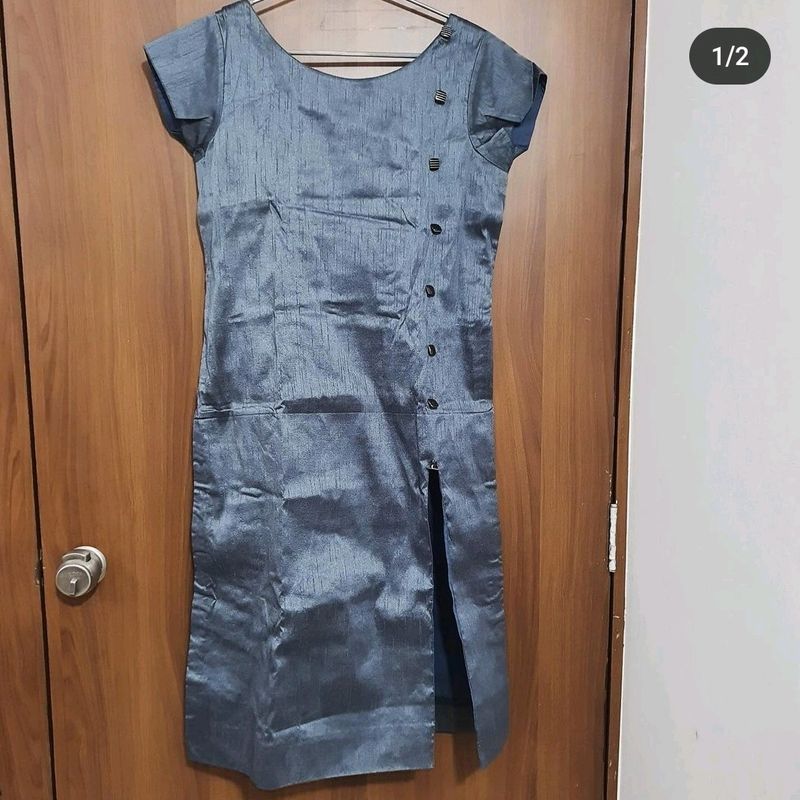 Silver Grey Straight Kurta