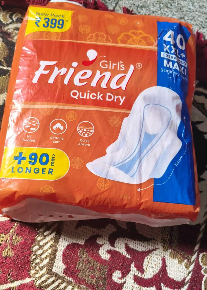 Girl's Friend Quick Dry Sanitary Pads - 40 XXL