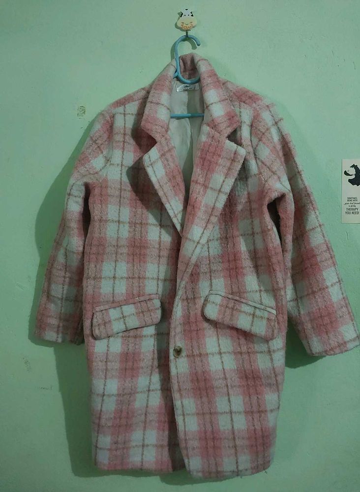 Chic Plaid coat - Pink