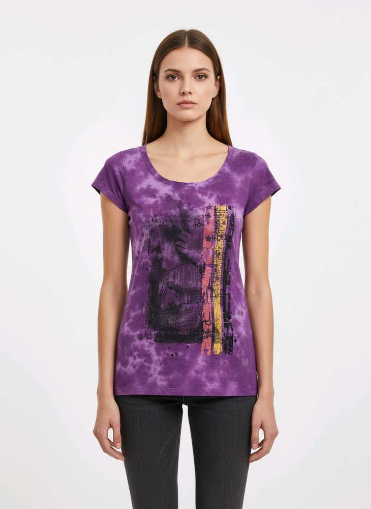 Purple Tie-Dye Graphic Tee