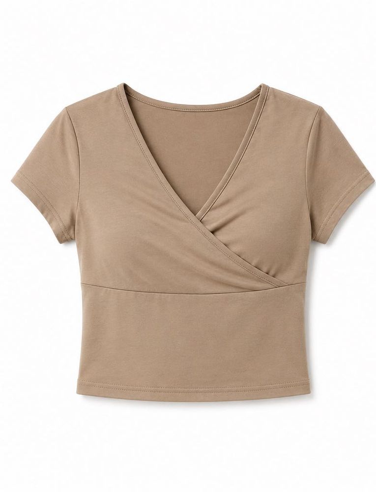 Chic Wrap V-Neck Crop Top