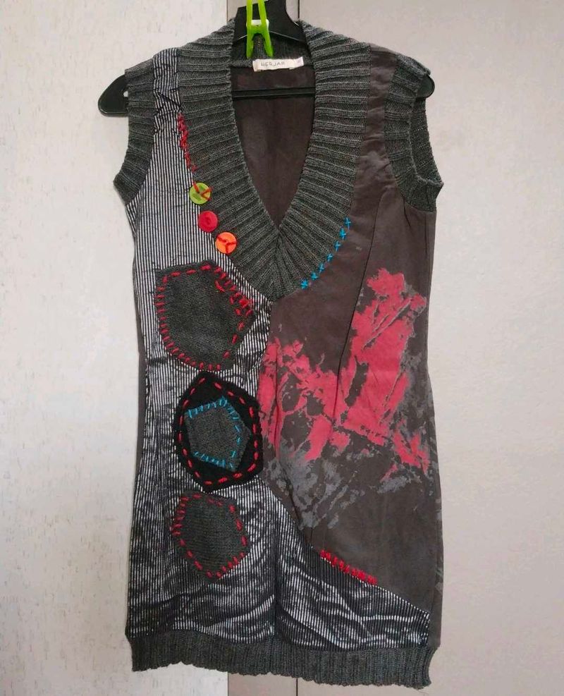 Unique Patchwork Sleeveless Top