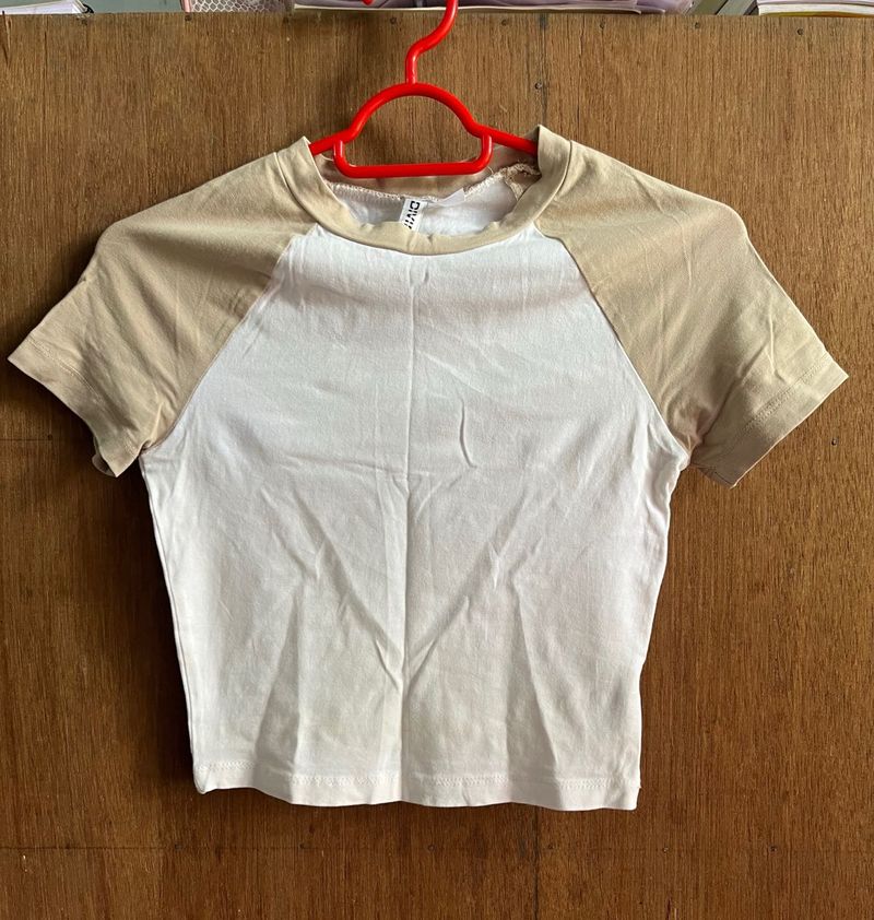 H&amp;M Color Block Crop Top