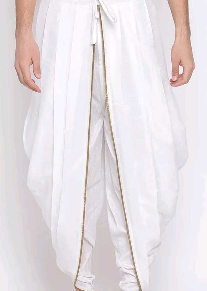 Vastramay Elegant White Dhoti Pant