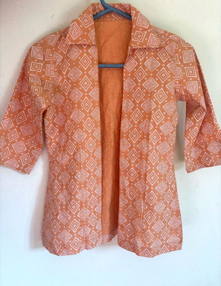 Peach Cotton Desi Shrug