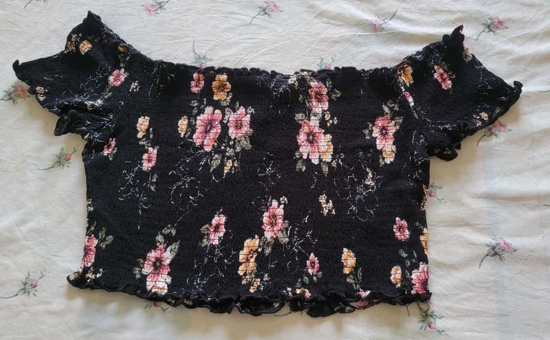 Beautiful Flower Crop Top