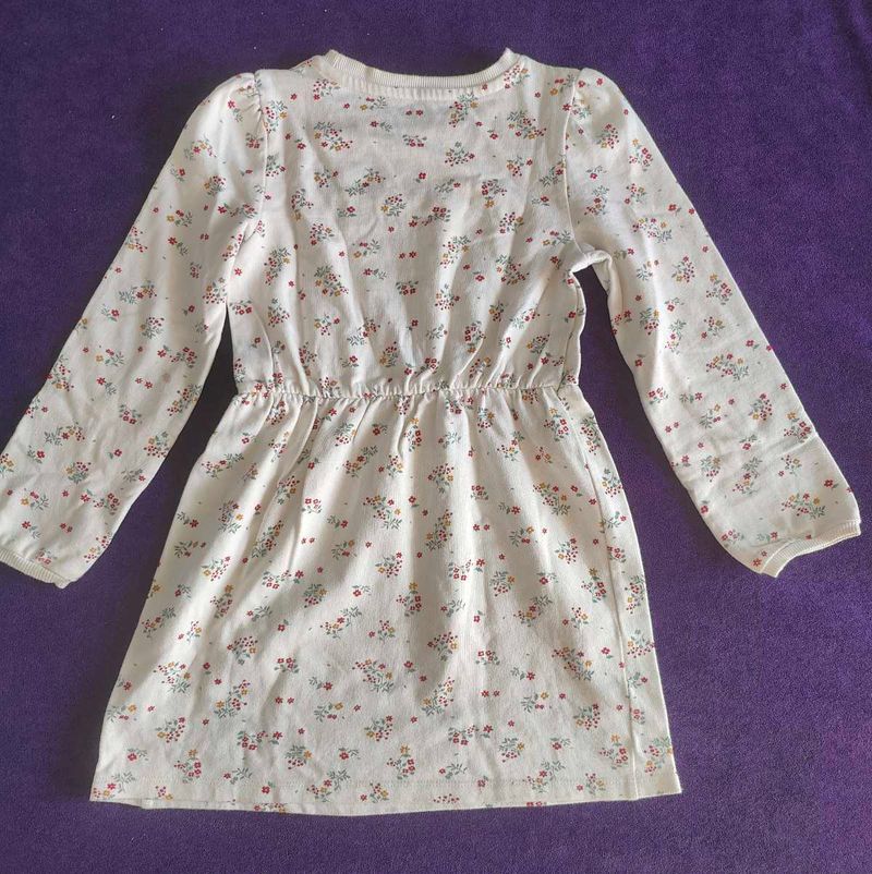 Kiabi Girls Dress 6-8 yrs Cream floral