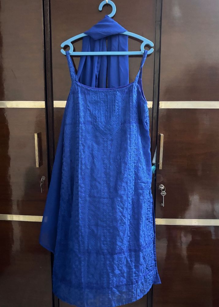 Royal Blue Kurta Set with Dupatta
