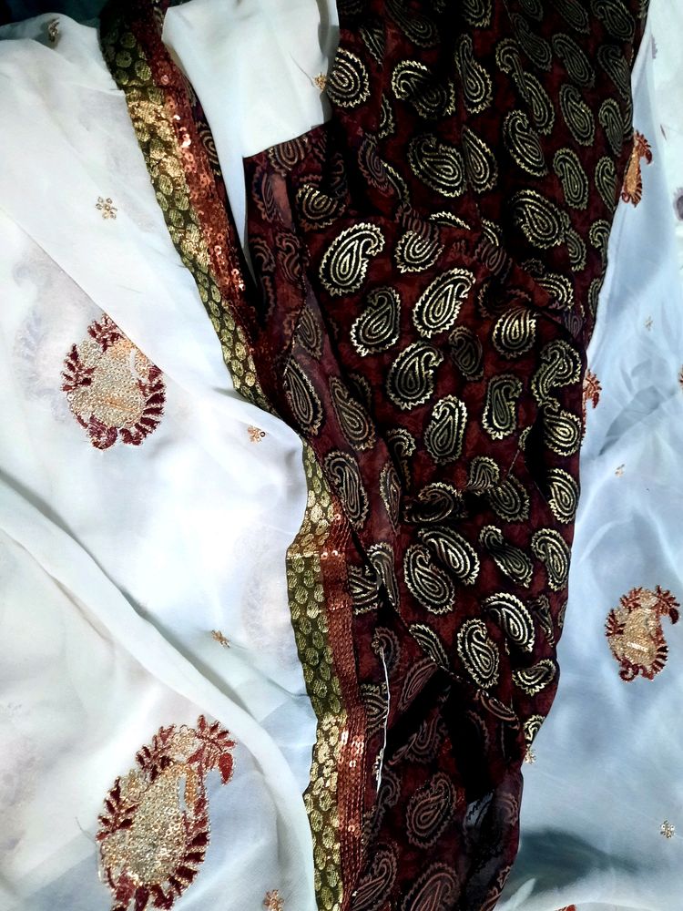 Beautiful Party Wear Saree With Sequin Work Heavy