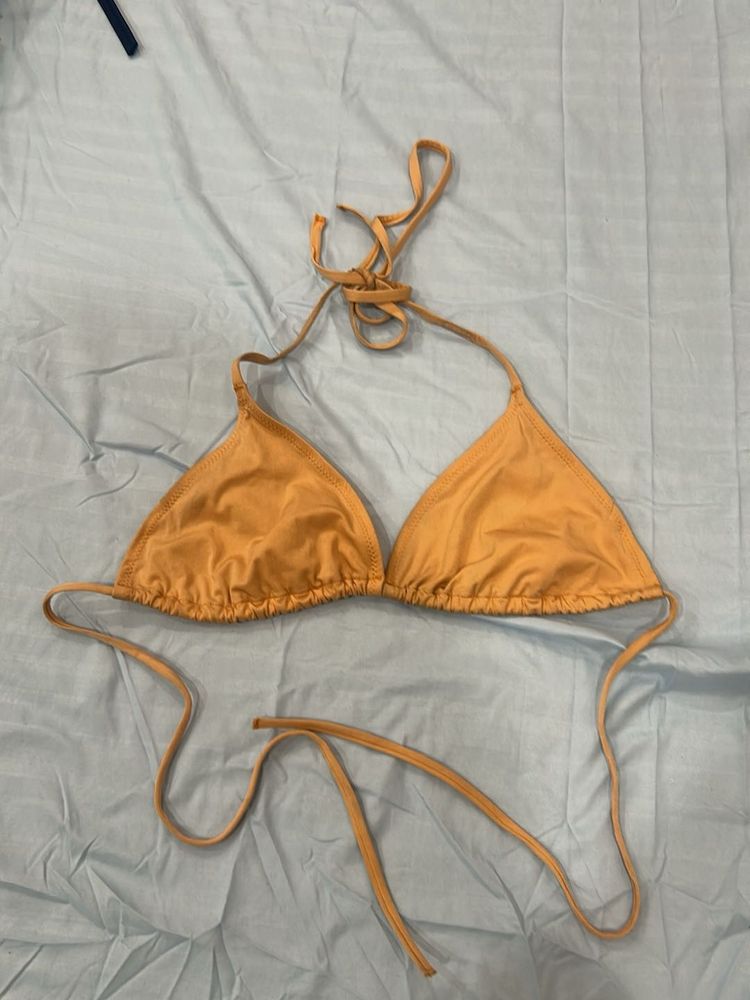 Orange String Bikini Top