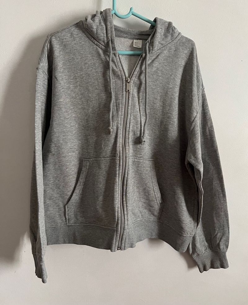 H&amp;M Grey Zip-Up Hoodie