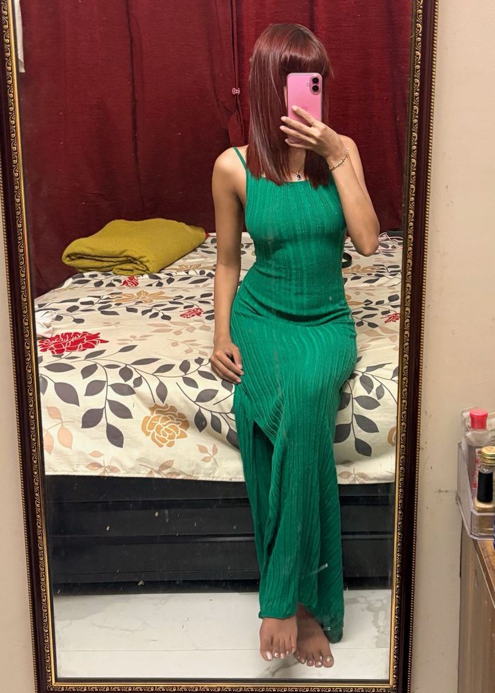 Stunning Green Bodycon Maxi Dress