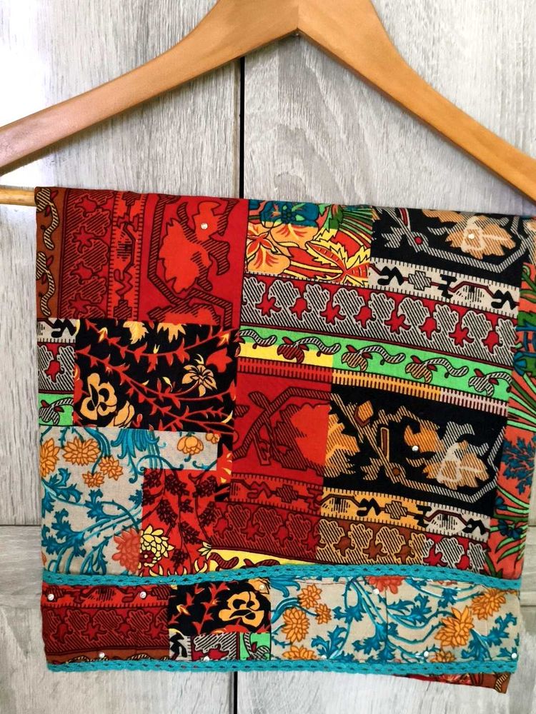 Beautiful Multicolour Cotton Unstitched full lengt