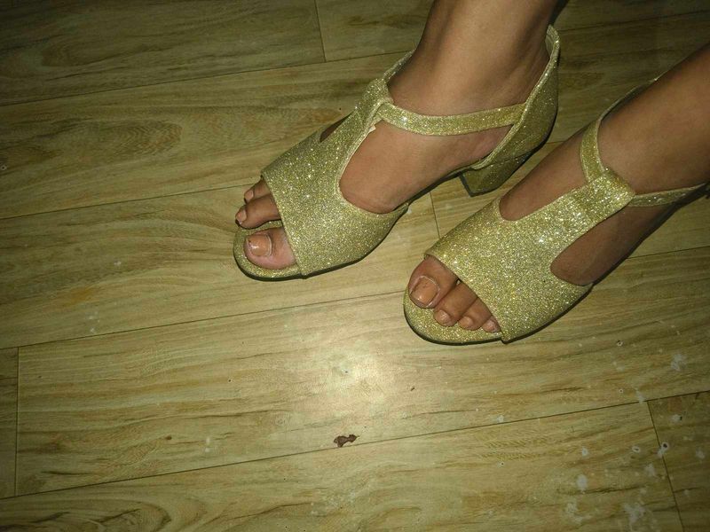 Gold Glitter Sandals
