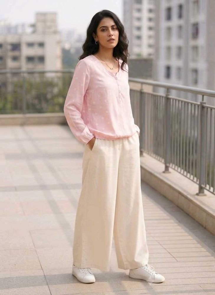 Light Pink Polka Dot Top