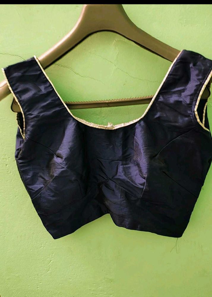 Elegant Navy Blue Blouse