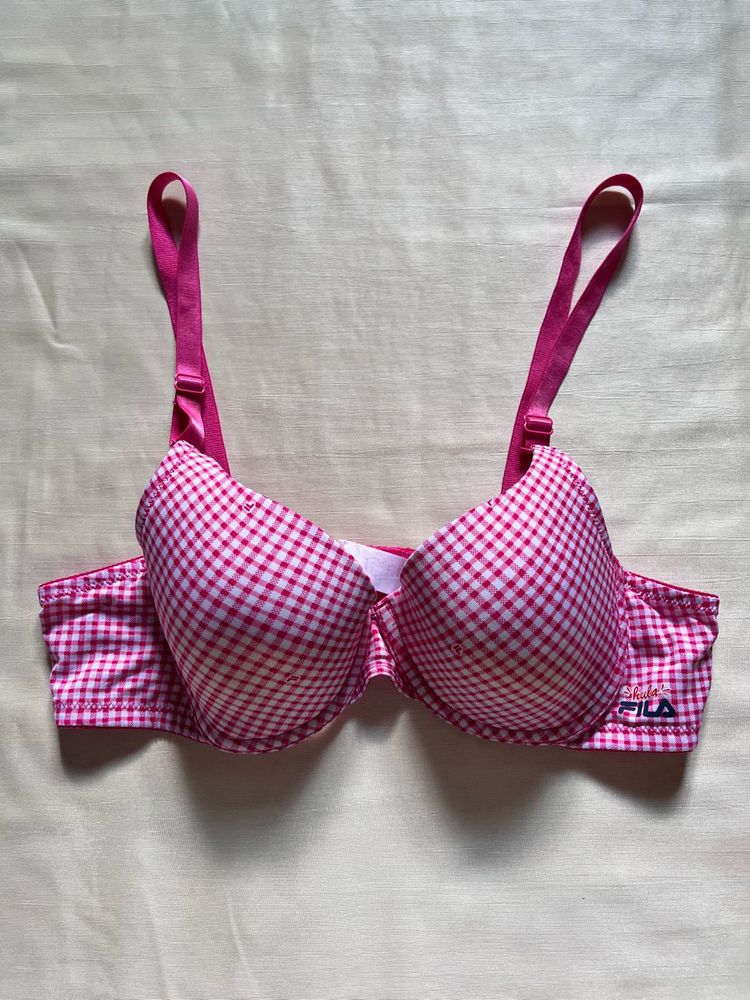 Fila Pink Gingham Bra
