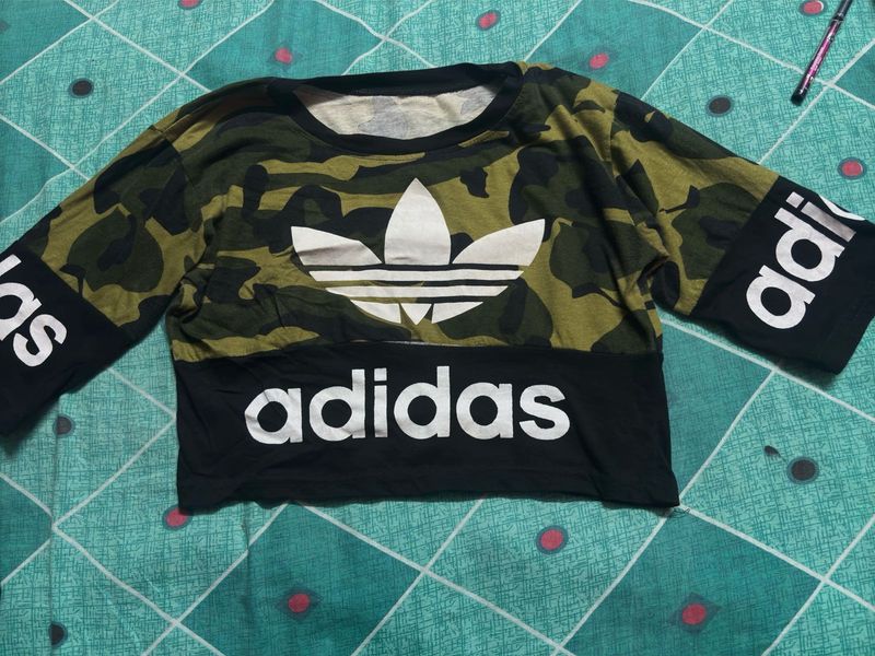 Adidas Camo Crop Top