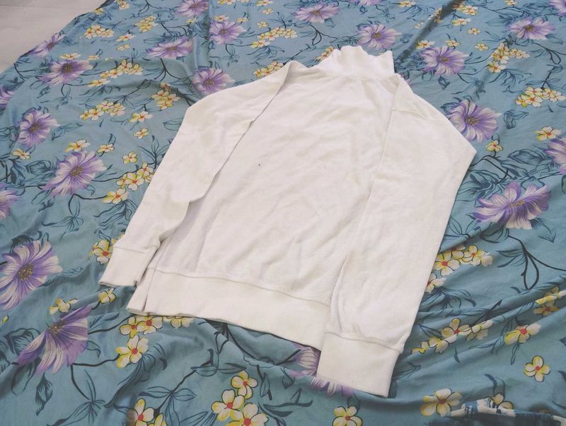 White Turtleneck Long Sleeve Top xxl