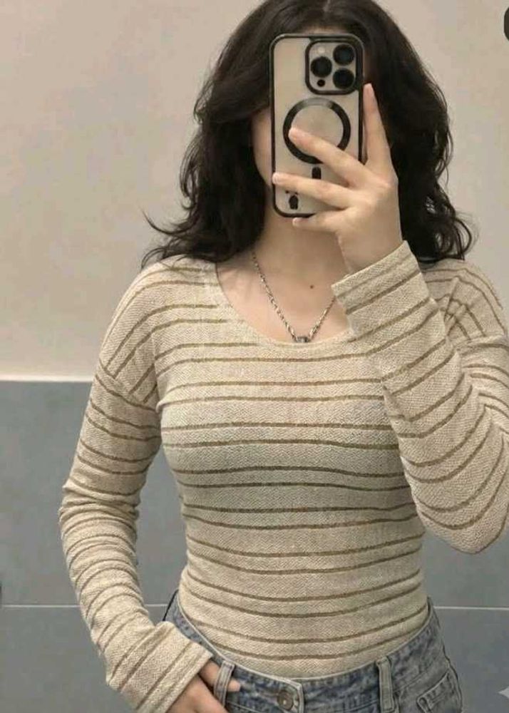 Striped Long-Sleeve Top