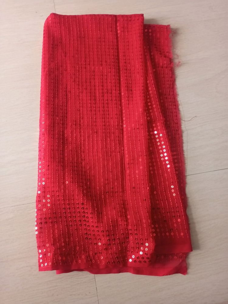 Red Sqavence Blouse Piece