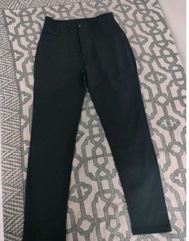Dark Grey Slim-Fit Trousers