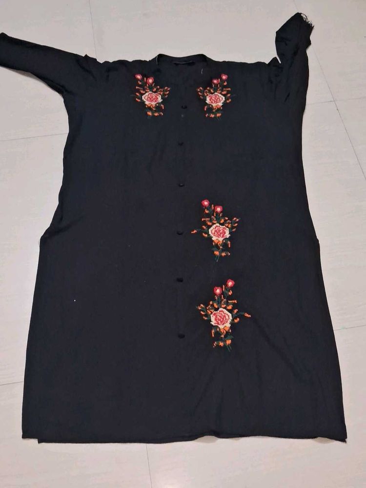 Embroidered Black Kurta of 1