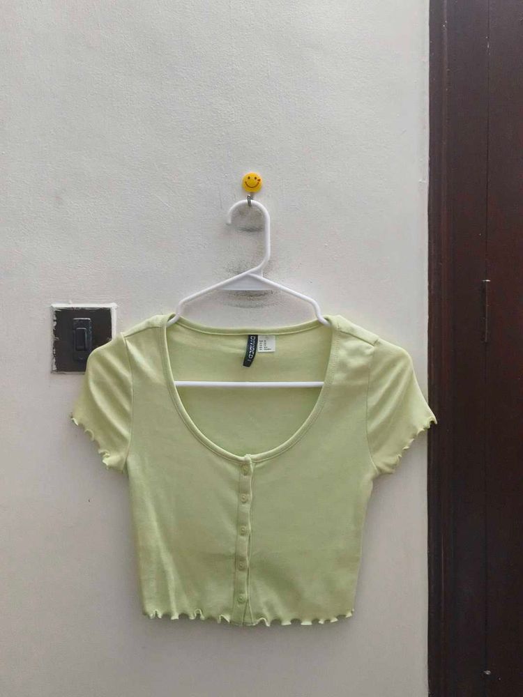 Cute Green Crop Top