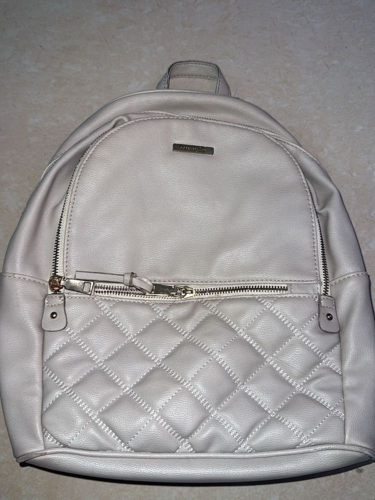 Quilted Faux Leather Backpack
